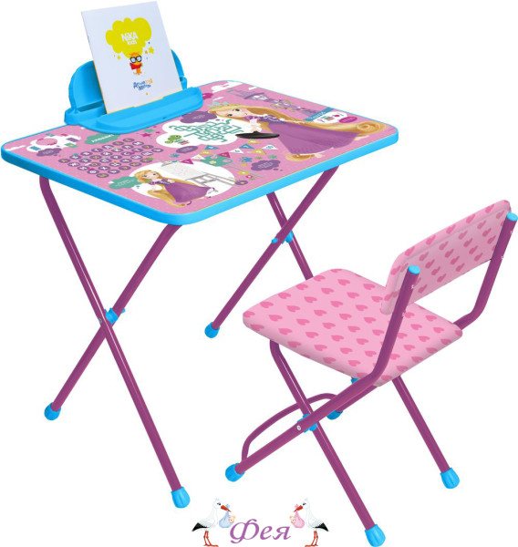 Д1Р-М Комплект Disney 1 Рапунцель (стол 520+пенал+стул мягкий)